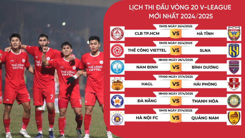 Cập Nhật Lịch Thi Đấu V-League 2025 Theo Từng Vòng